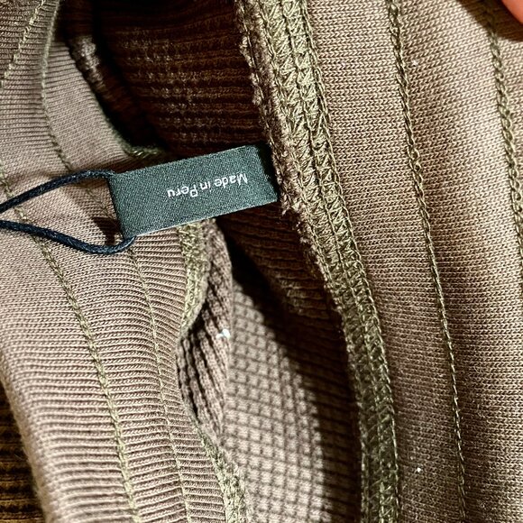 Theory Brown Easy Sweatpant in Waffle Knit Cotton - Large - Picture 9 of 11